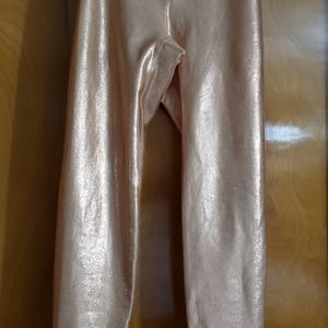 Heroine Sport Marvel Metallic Athletic Legging Copper Shiny Glitter Small GUC